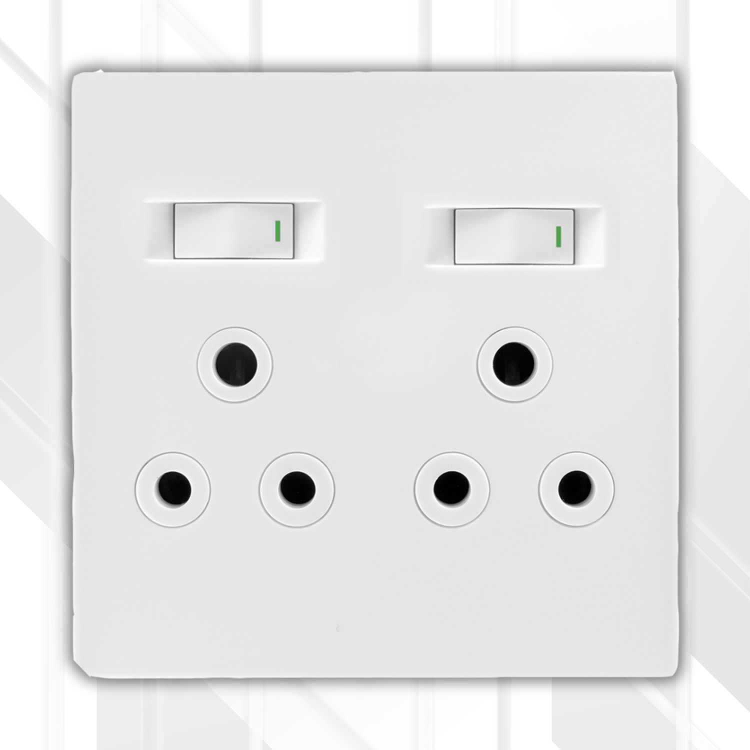 Crabtree TOPAZ Double Switched Socket 4x4, Colour: White