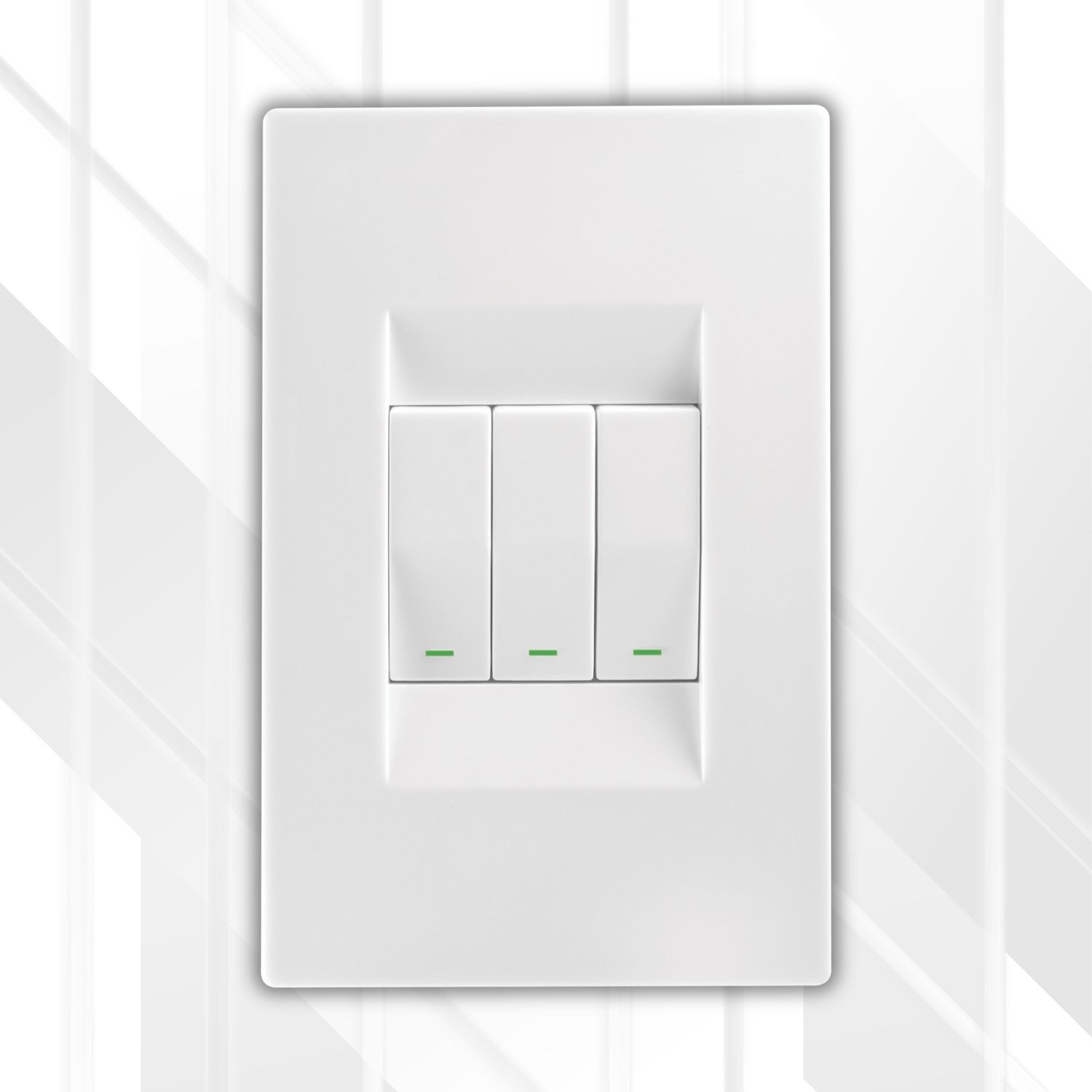 Crabtree TOPAZ 3 Lever 2 Way Switch 4x2, Colour: White
