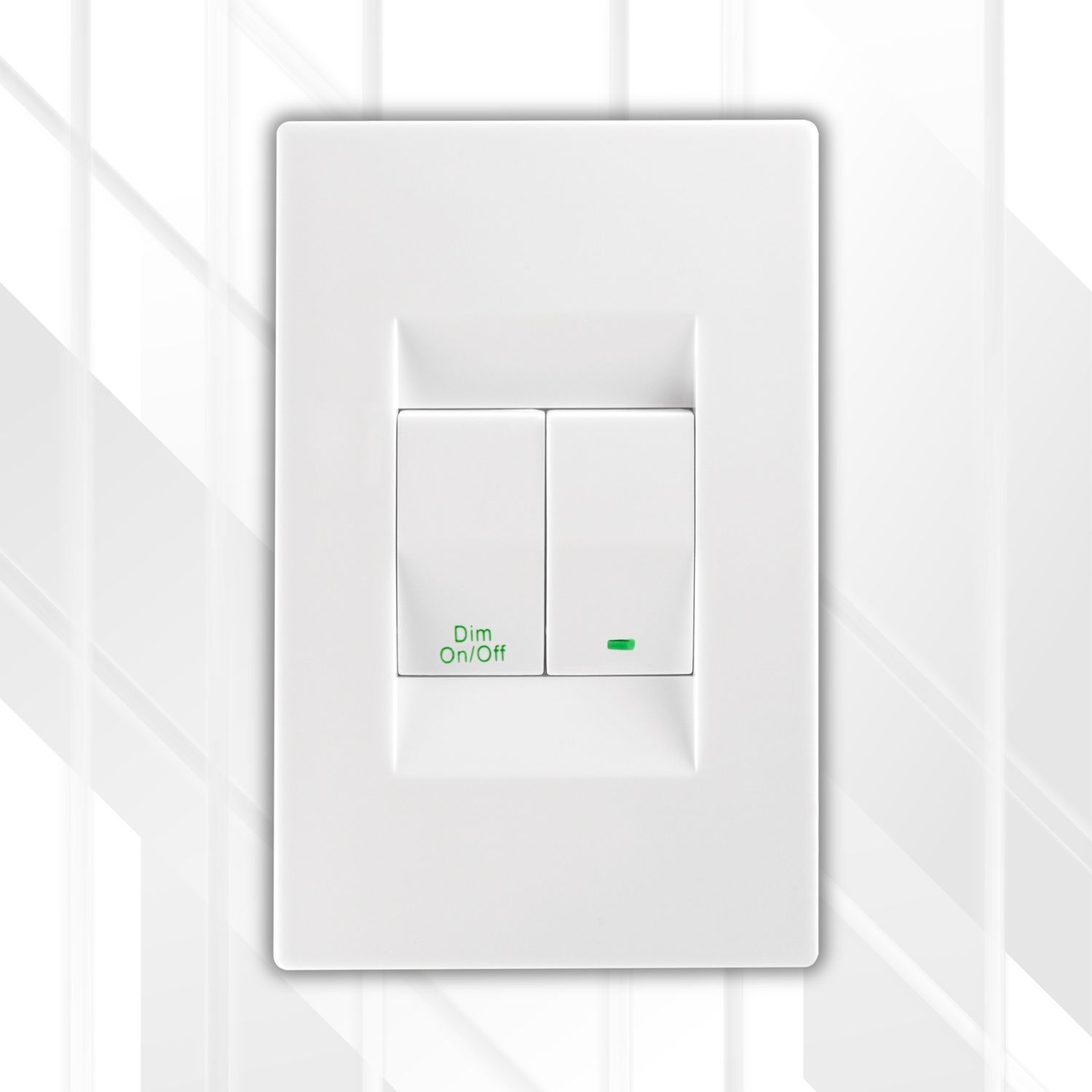 Crabtree TOPAZ 2 Lever (Switch + Bell) w/ 125W Dimmer, Colour: White