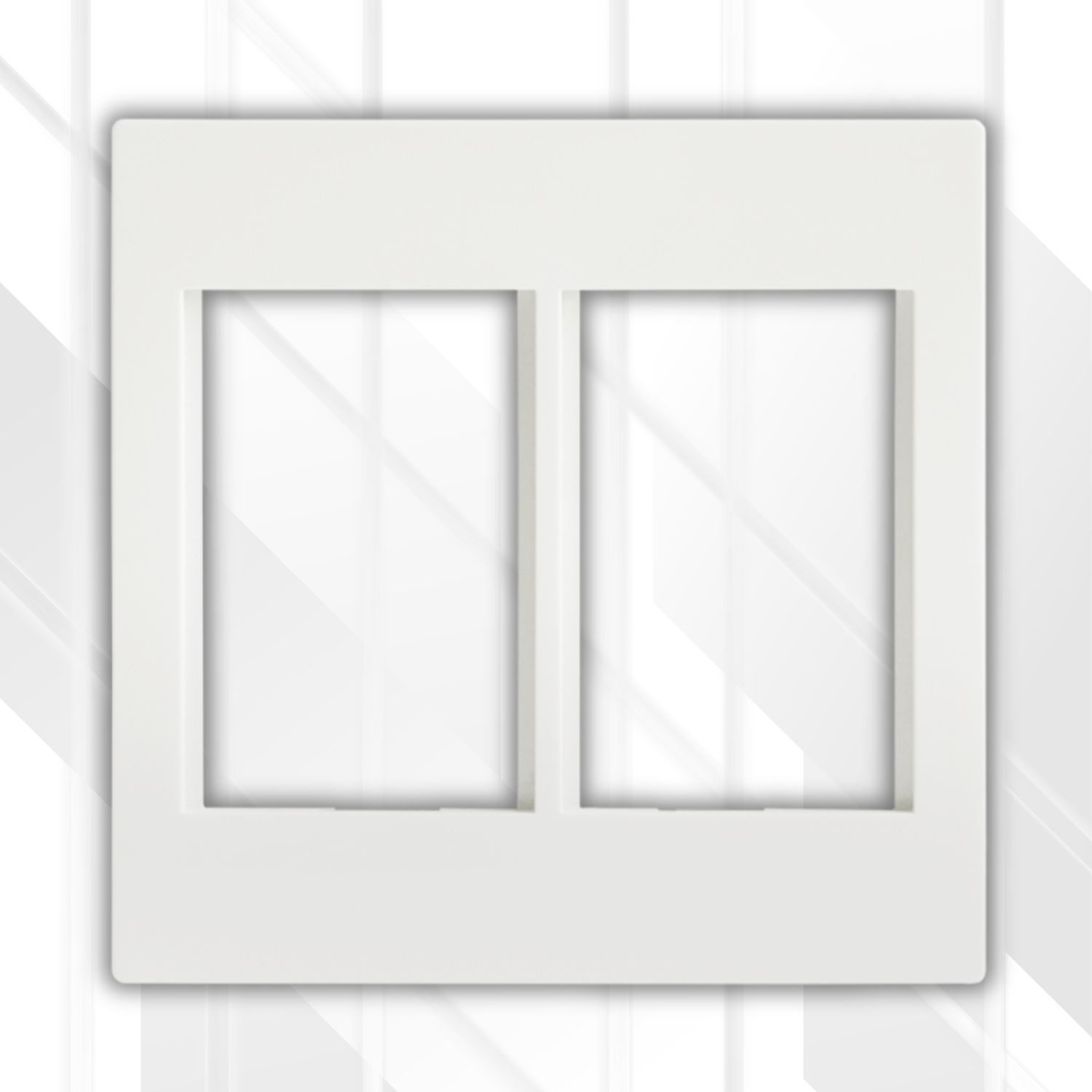 Crabtree TOPAZ Grid 6 Mod Cover + Yoke 4x4, Colour: White