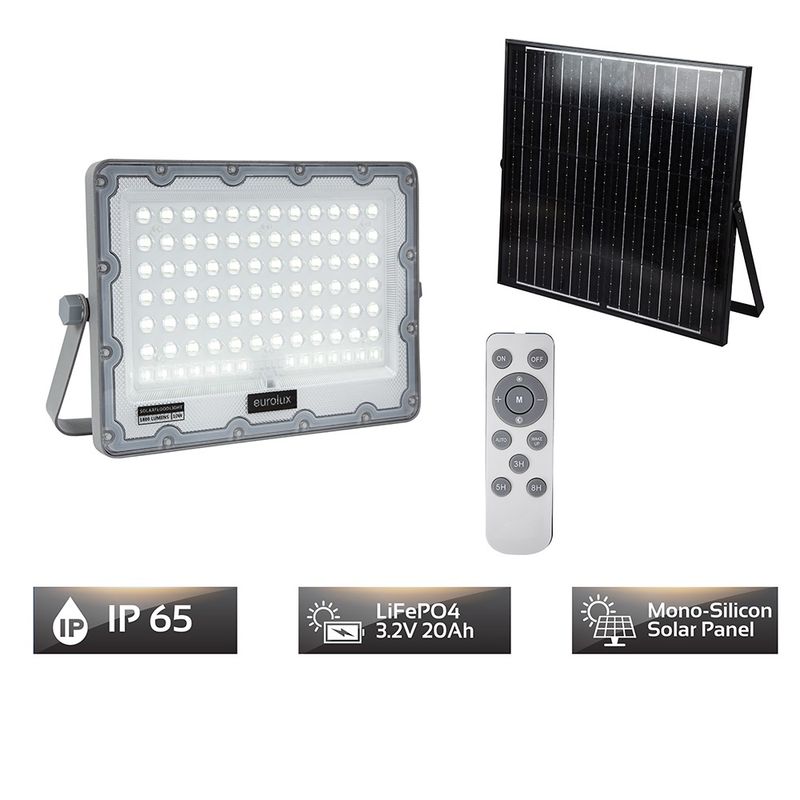 Solar Floodlight LED 1800lm 6500K