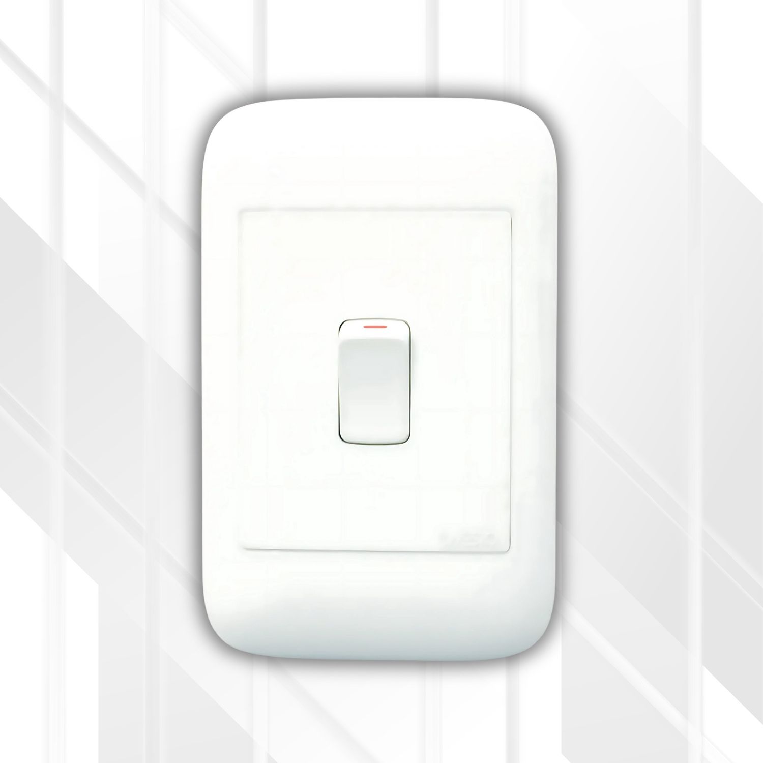 Onesto 1 Lever 1 Way Switch Complete 4x2, Colour: White