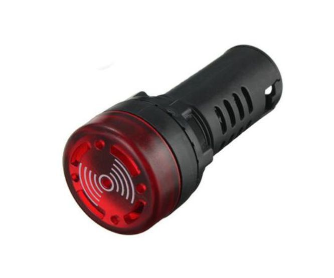 BUZZER DC RED/FLASH 24V