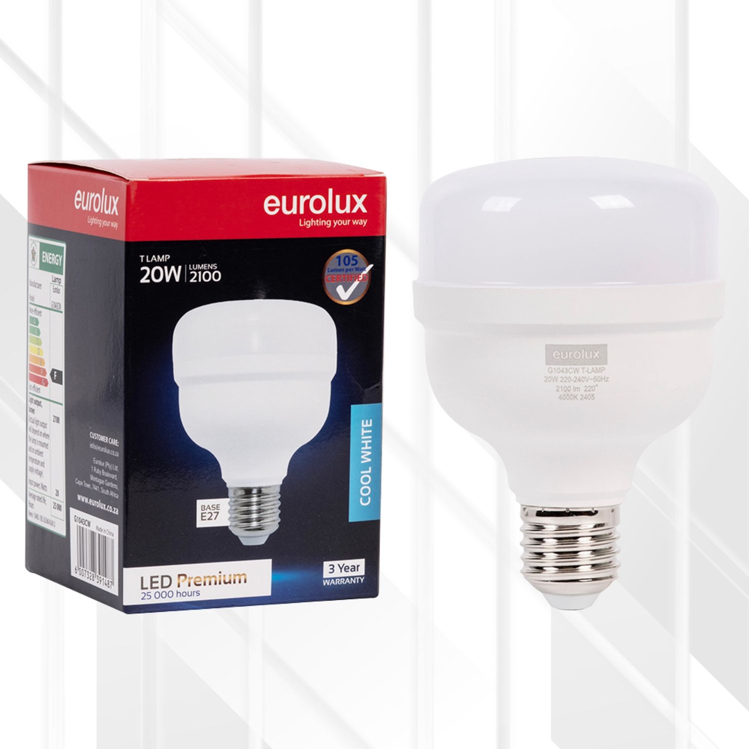 T-Lamp Premium LED E27 4000K, Power (Wattage): 20W