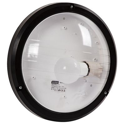 ABS Round B/Head 270mm Black 1x15w - B190B