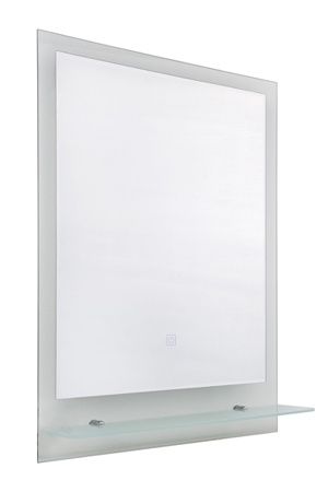 Bathroom Square Mirror W/Light White - W498