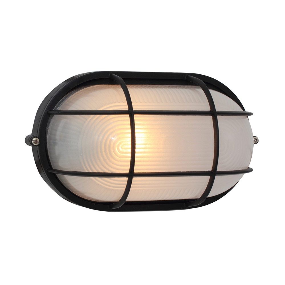 Oval Large Grid B/Head 280mm Black - B48B