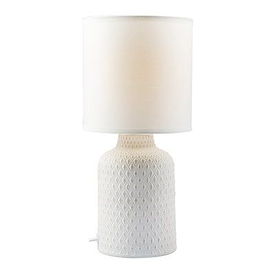 Castile Table Lamp White E27 1x40w - T649W