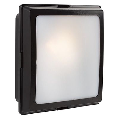 ABS Square B/Head Black 1xE27 - B118B
