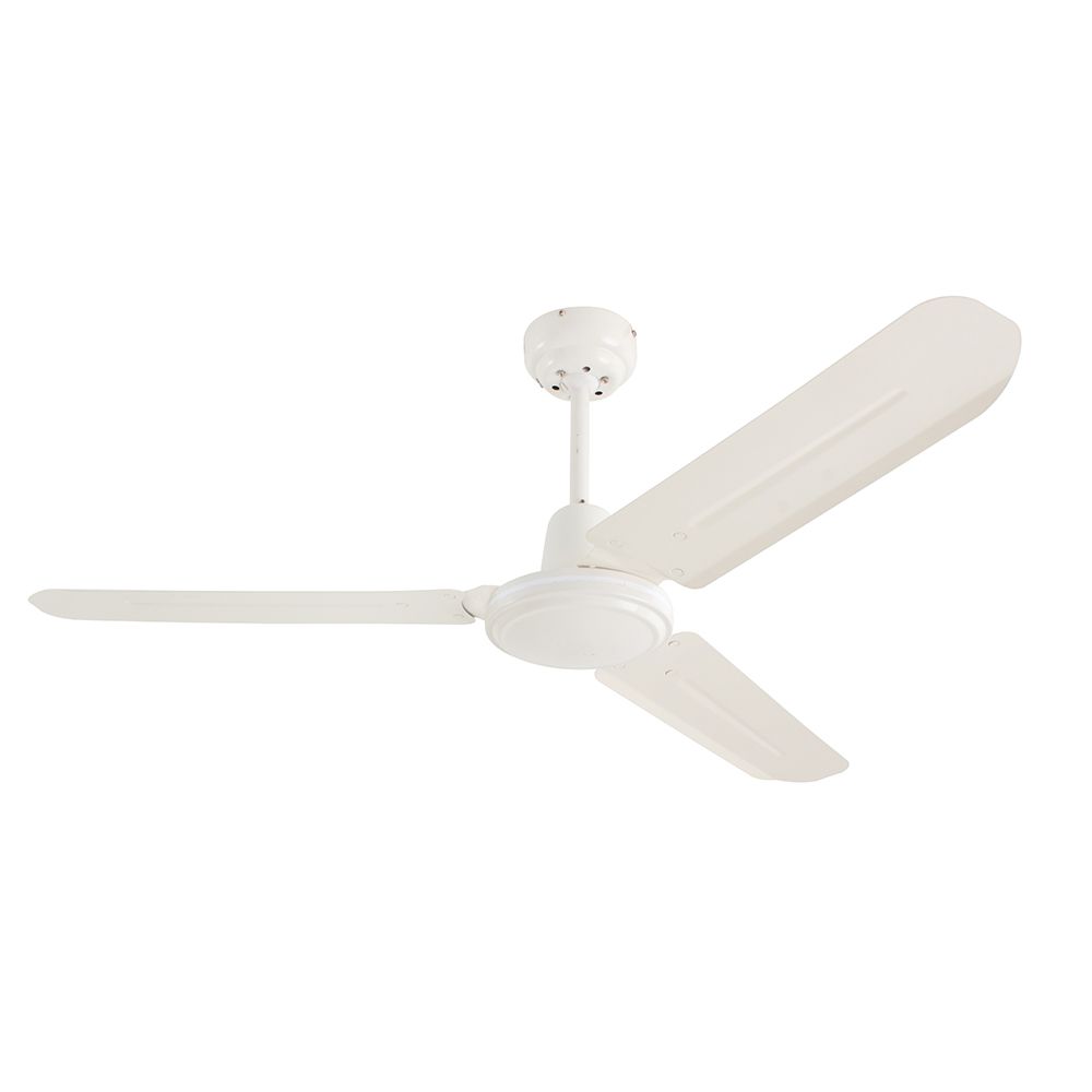 Industrial Ceiling Fan 3 Blades White