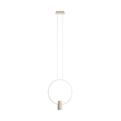 Aurora Round Pendant 270mm White - P1138W