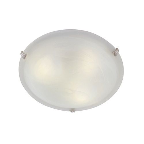 Alabaster C/Light 300mm Satin Chrome - C48SC