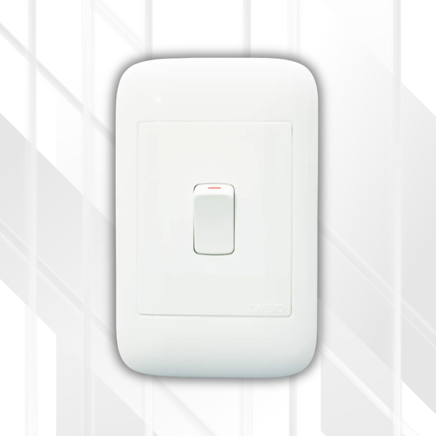 Onesto 1 Lever 2 Way Switch Complete 4x2, Colour: White