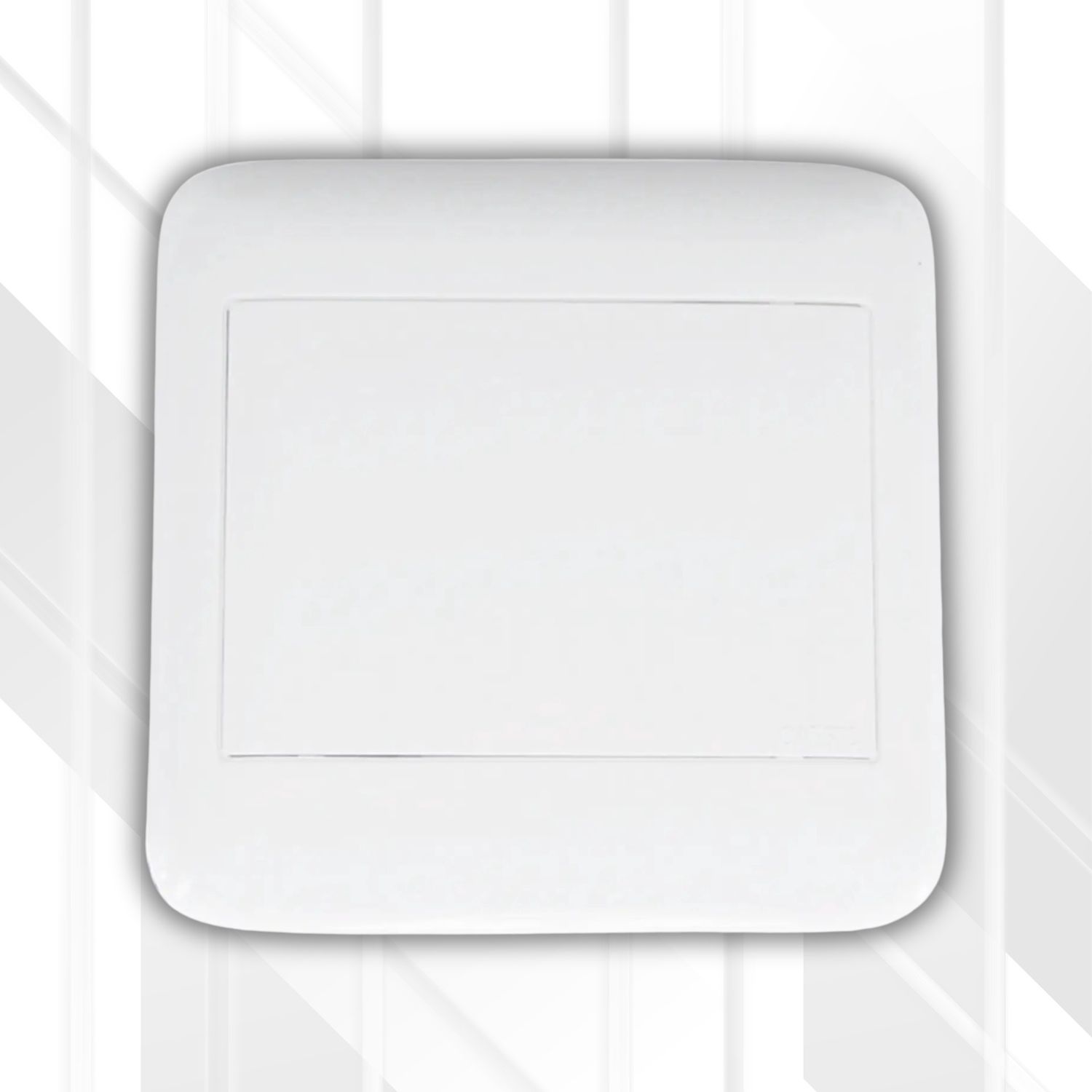 Onesto Blank Plate 4x4 Complete, Colour: White