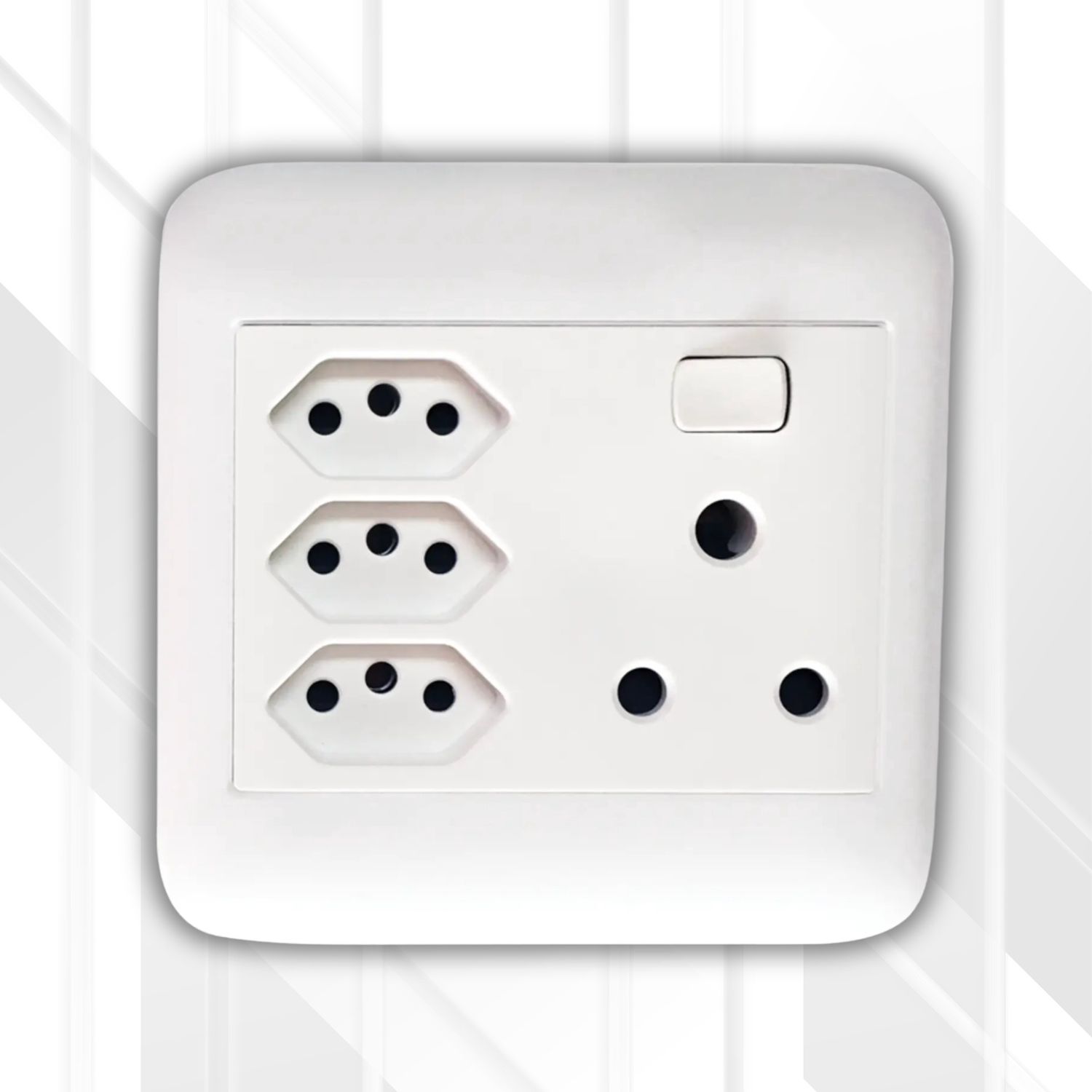Onesto Switch Socket RSA + 3xZA Combo 4x4, Colour: White