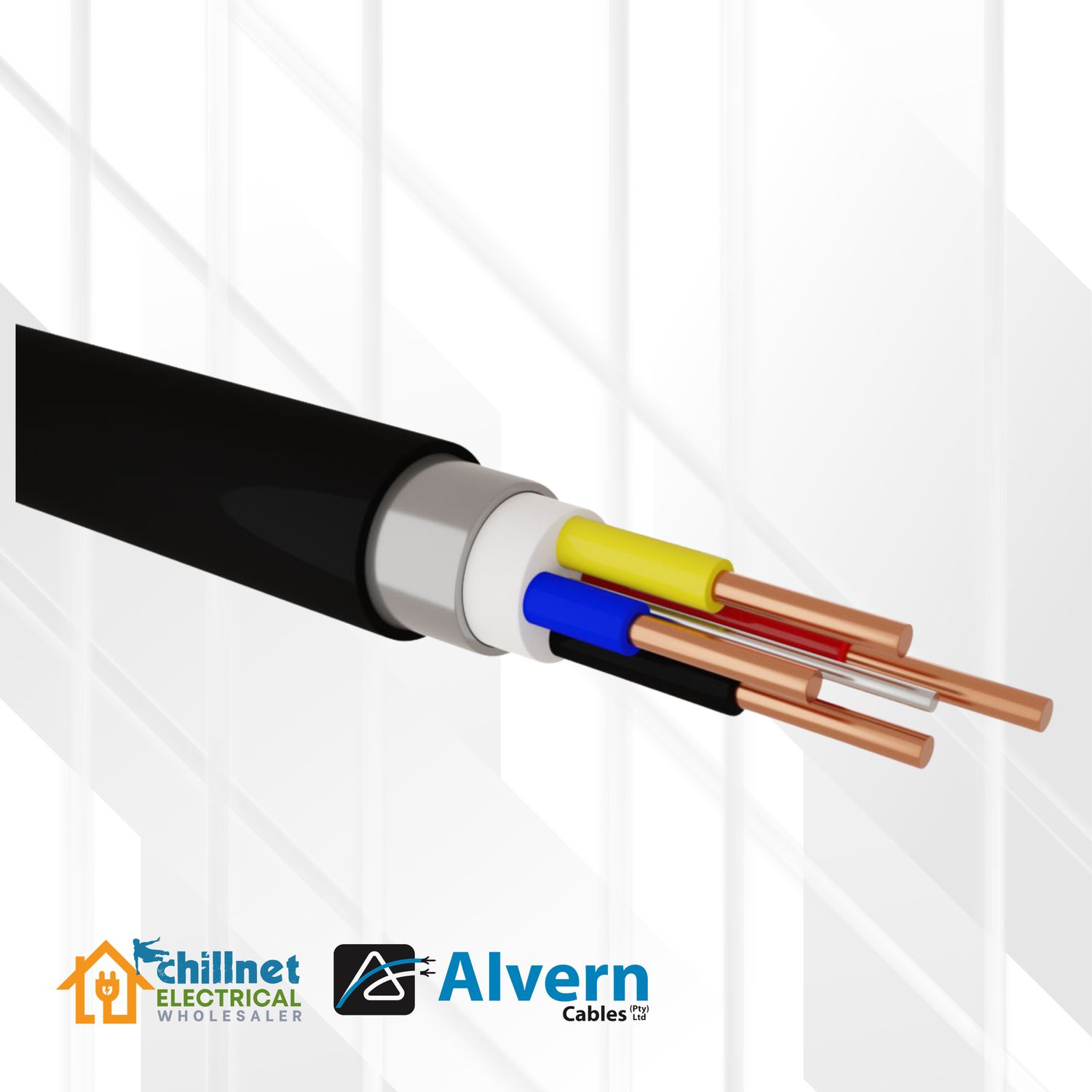 Surfix 6MM 4CORE+E Black (ALFIX), Quantity: Cut Per Meter