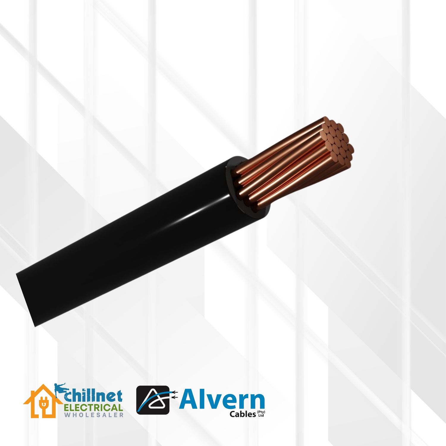 Housewire 16MM BLACK (GP), Quantity: Cut Per Meter