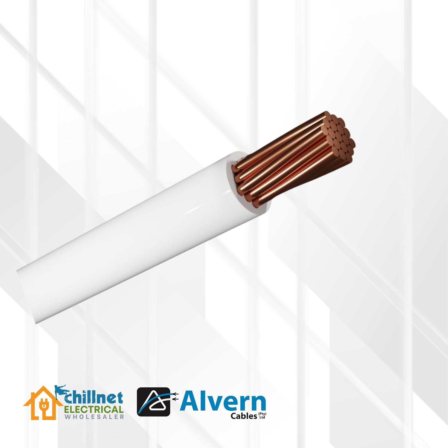 Housewire 16MM WHITE (GP), Quantity: Cut Per Meter