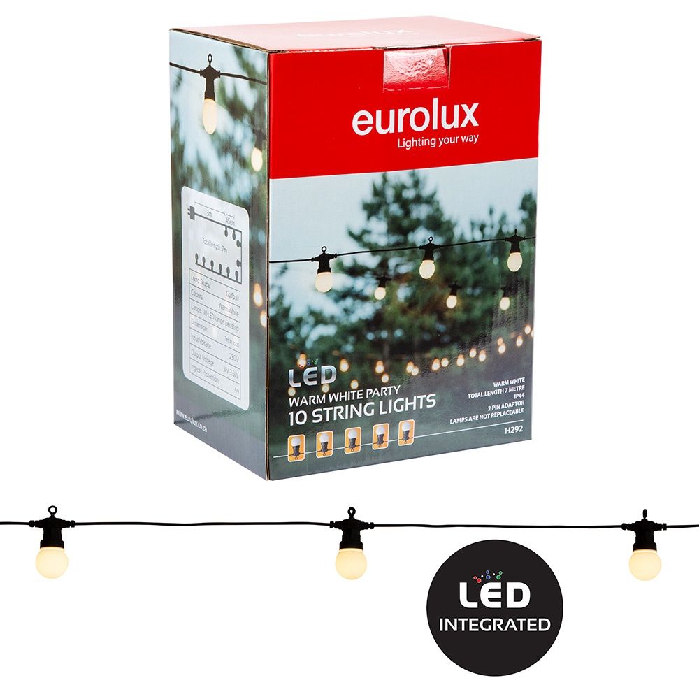 Party String Lights LED 10PK Warm White