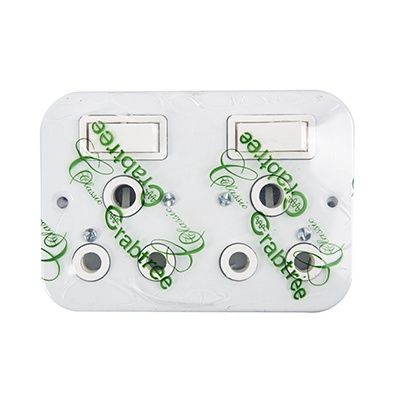 Crabtree Industrial 16A Duo Socket White 119x83mm