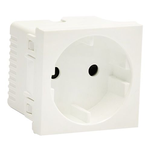 Horizon Modern Schuko Socket Module 16A White
