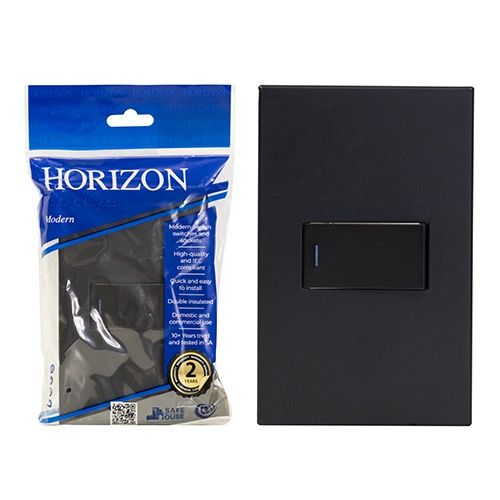 Horizon Modern 1L2W Switch Black