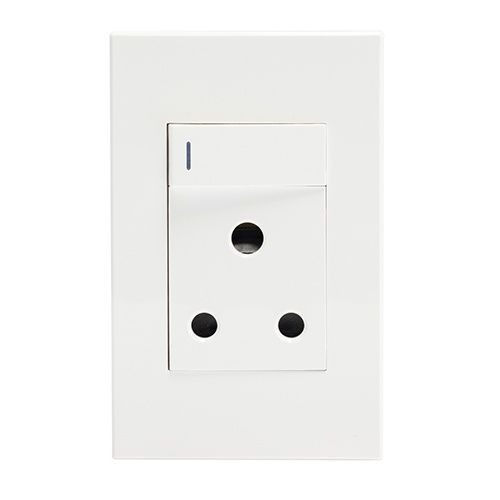 Horizon Modern Single Socket 2x4 Vertical White