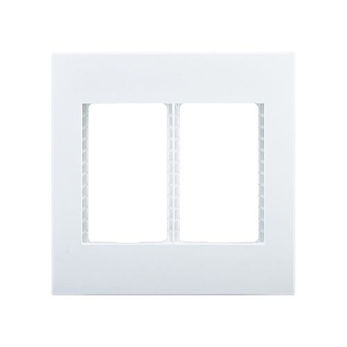 Horizon Modern Double Socket Grid White