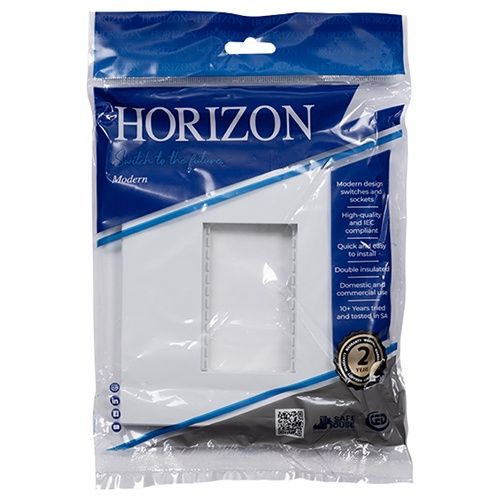 Horizon Modern Single Socket Grid White
