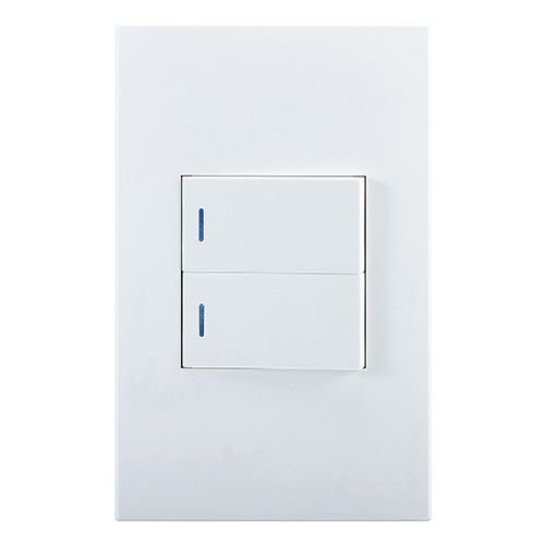 Horizon Modern 2L2W Switch White