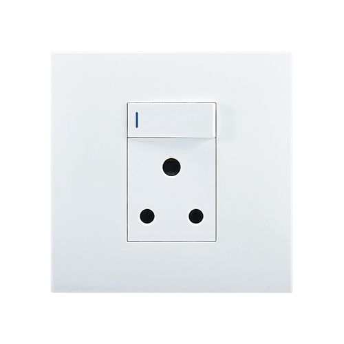 Horizon Modern Single Socket 16A White 4x4