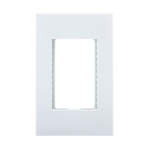 Horizon Modern 3 Lever Grid Plate White