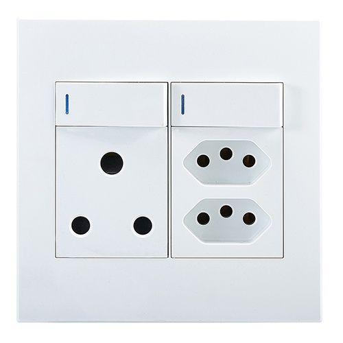 Horizon Modern Single Socket+2 x Euro White