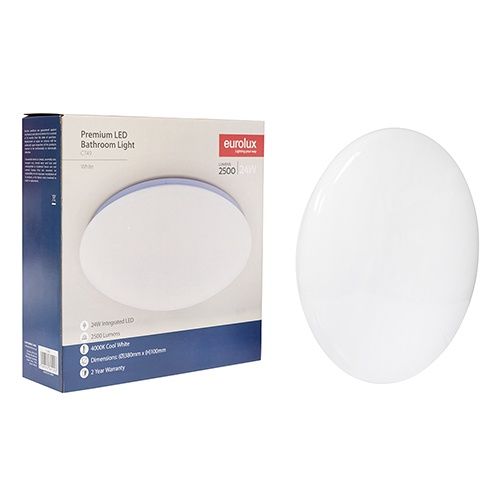 Eurolux Classic Shimmer Ceiling Light White LED 24W