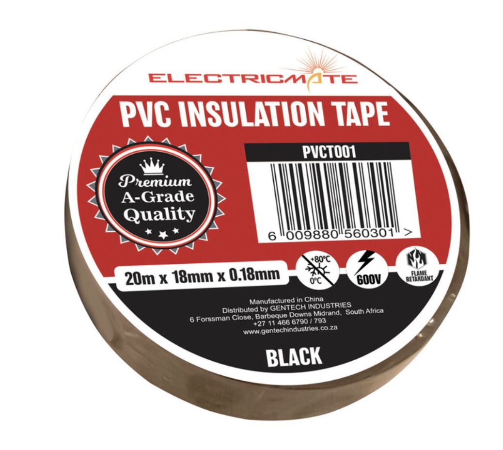 Electricmate Insulation Tape Black 20m
