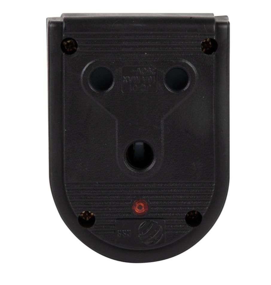 Electricmate Heavy Duty Rubber Double Janus Coupler Black