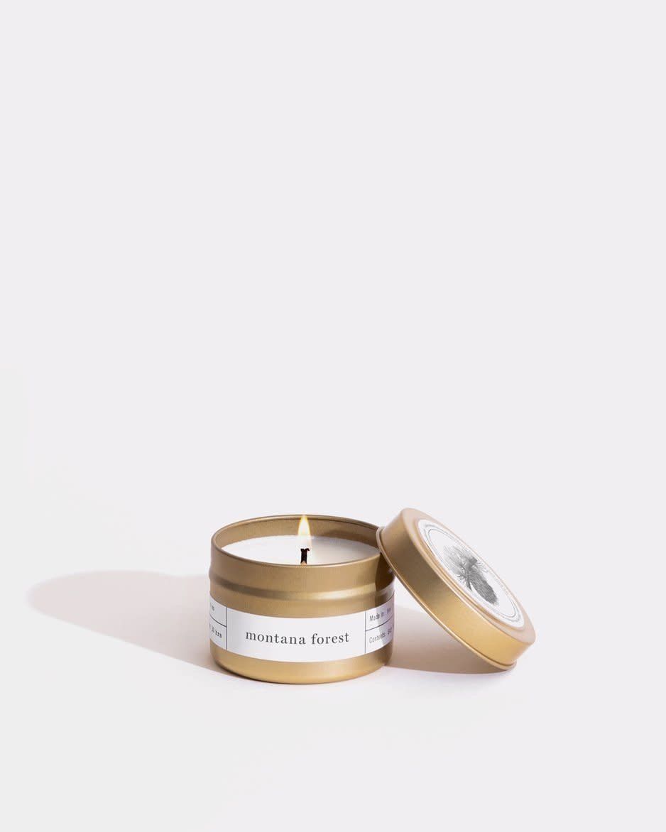 Gold Travel Candle Montana Forest