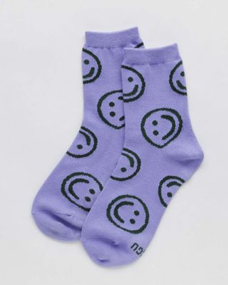 Crew Socks Lavender Happy