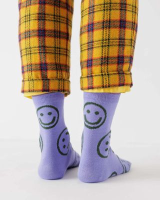 Crew Socks Lavender Happy