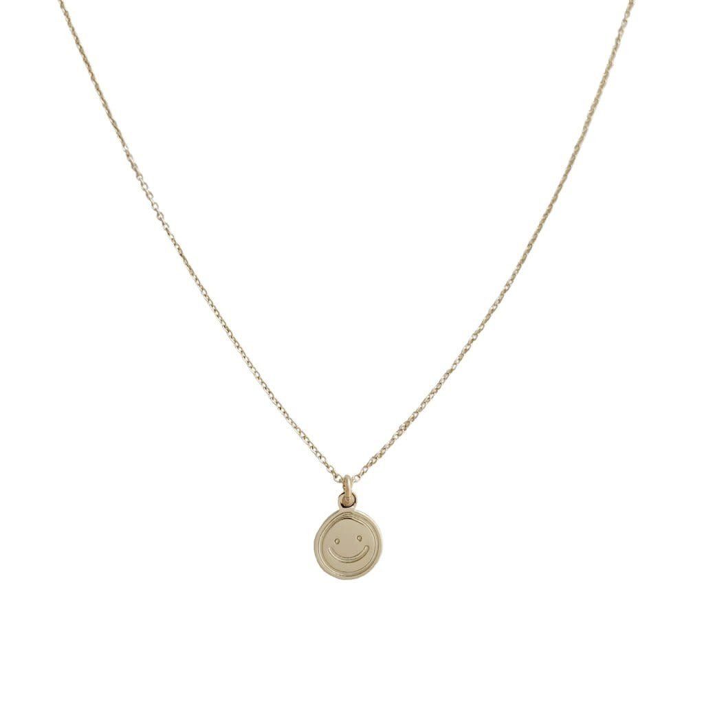 Magic Charm Smiley Necklace, Color: Gold