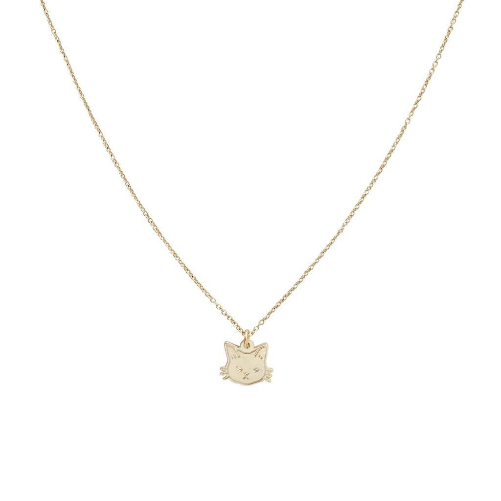 Magic Charm Cat Necklace, Color: Gold