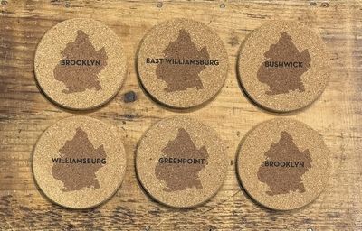 Cork Greenpoint Brooklyn Coasters Set of 6