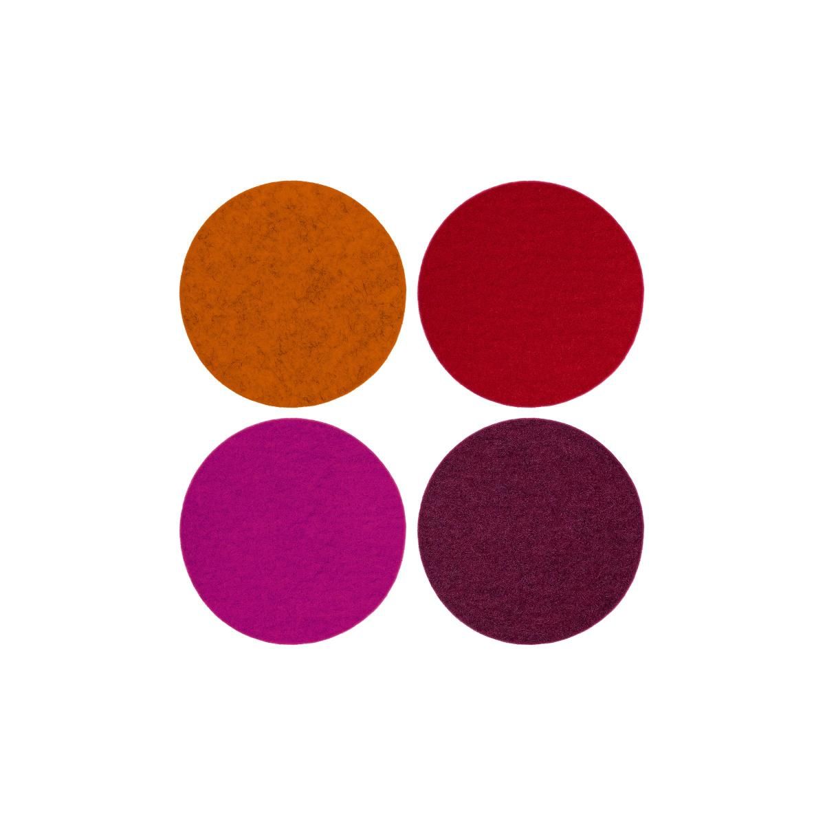 Graf &amp; Lantz Coaster Round 4 pack Bordeaux