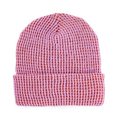 Simple Grid Beanie Lilac
