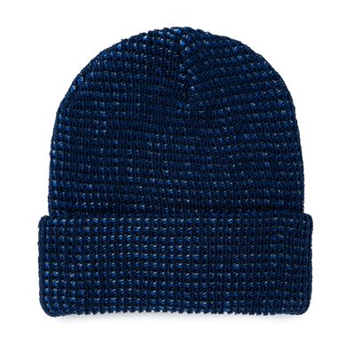 Simple Grid Beanie Navy