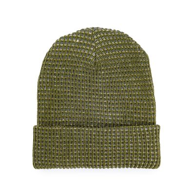 Simple Grid Beanie Moss