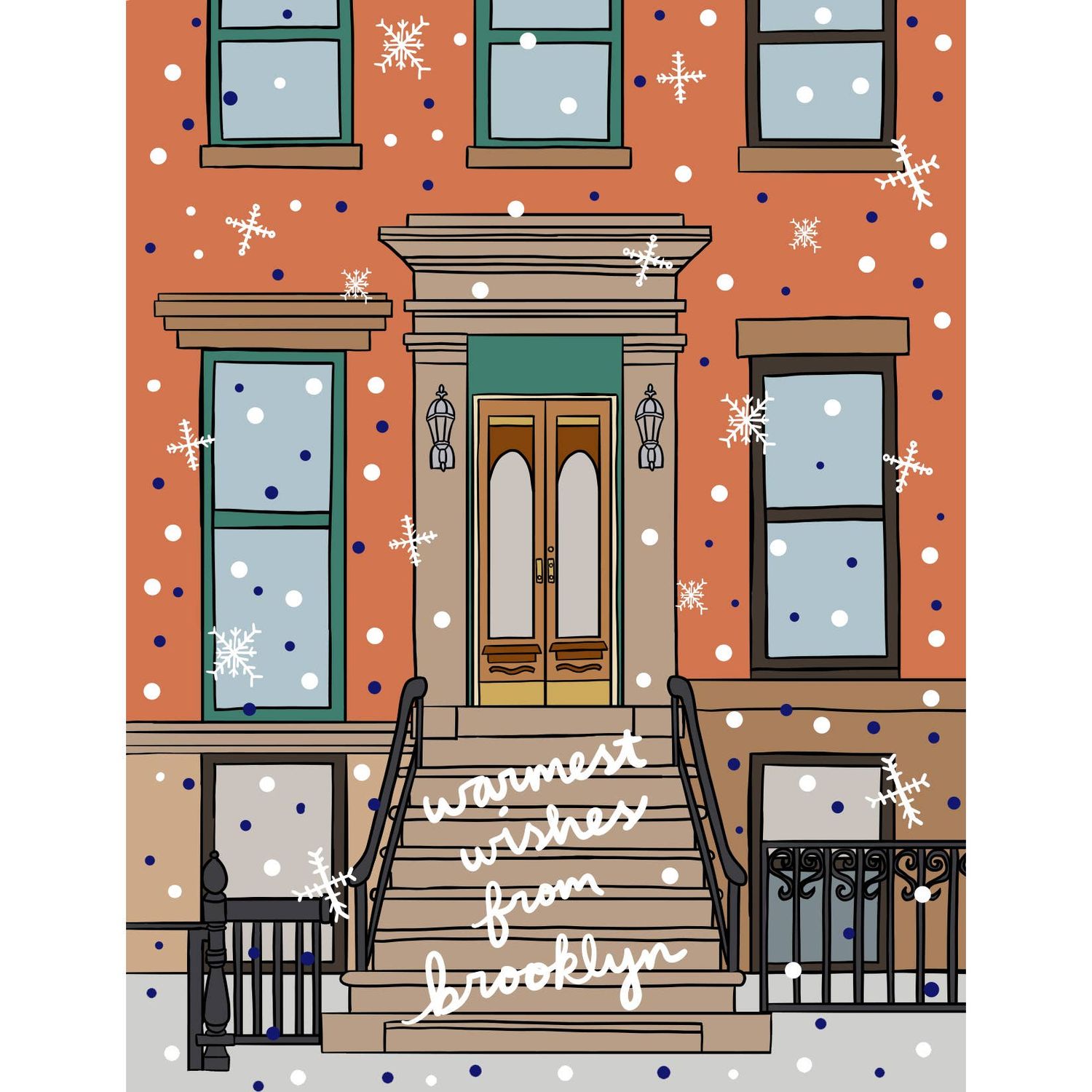 Brooklyn Stoop Holiday Neutral Card