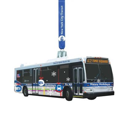MTA NYC Glass Bus Ornament