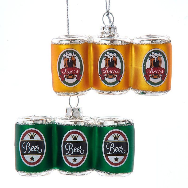 Glass Beer Can Ornaments