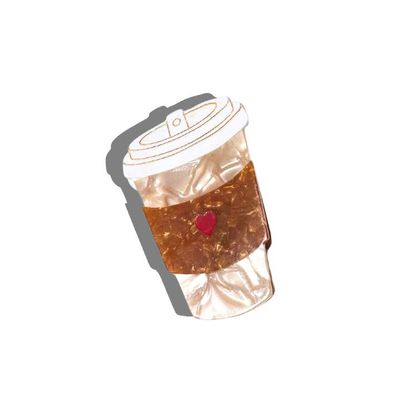 Solar Eclipse  Heart Coffee Cup Hair Claw